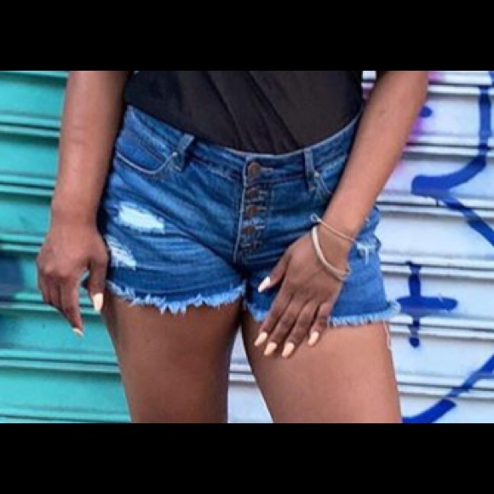 Jeans shorts.